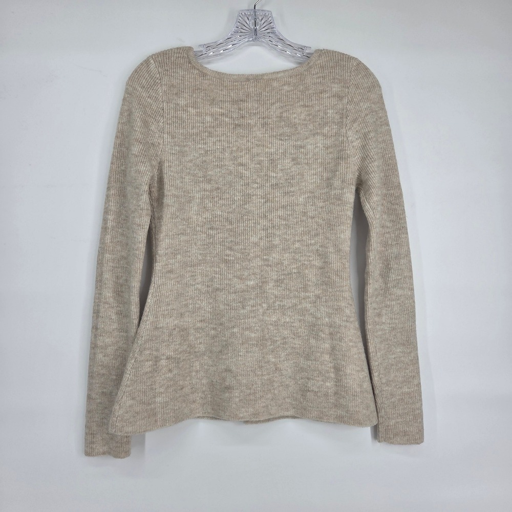 Kimchi Blue Cardigan Small Beige Ribbed Button Front Boho - Picture 2 of 6